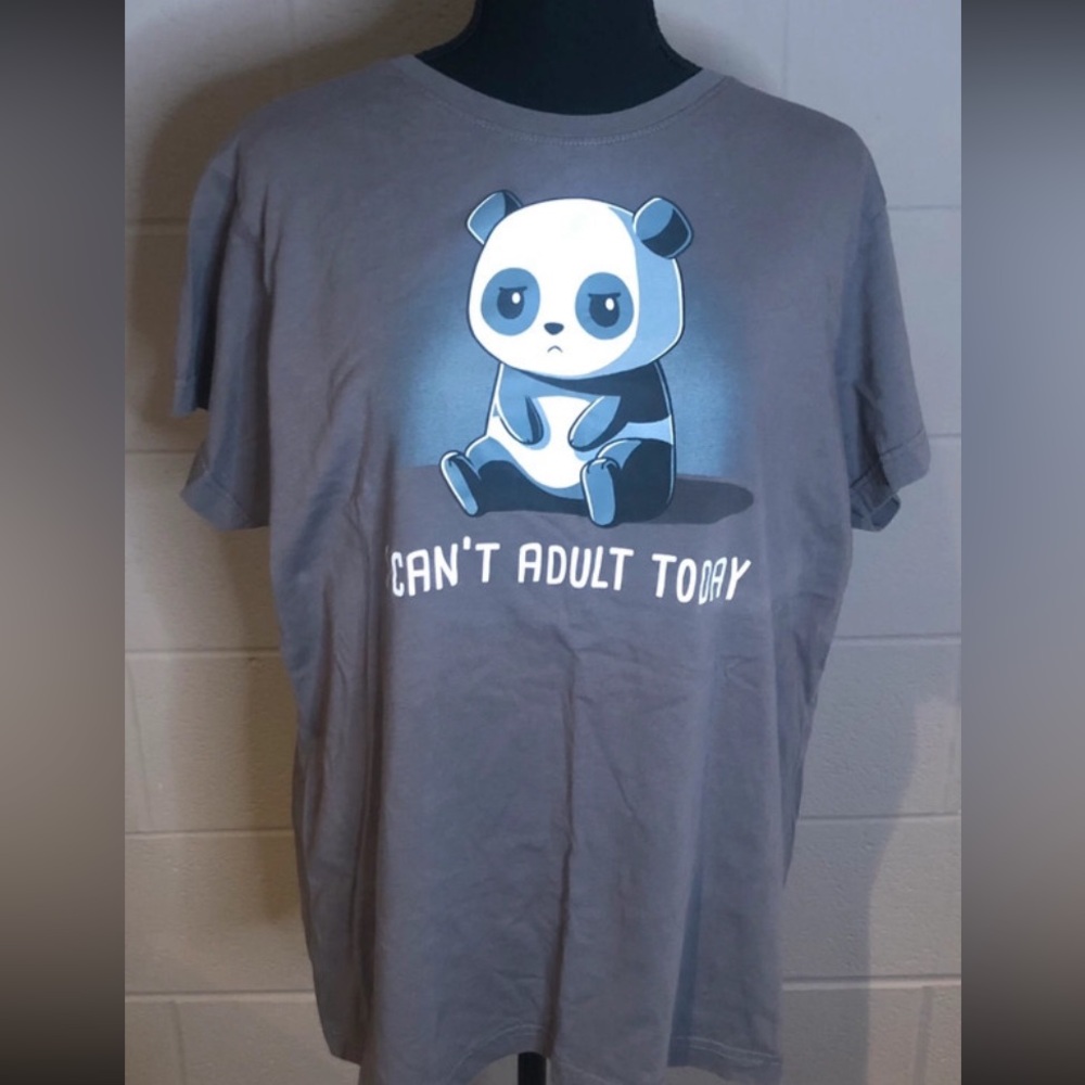 Teeturtle “I can’t adult” t shirt size xl